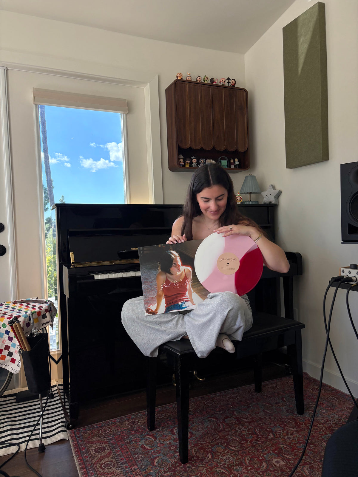 Glad We Met Vinyl — strawberry ice cream color-way